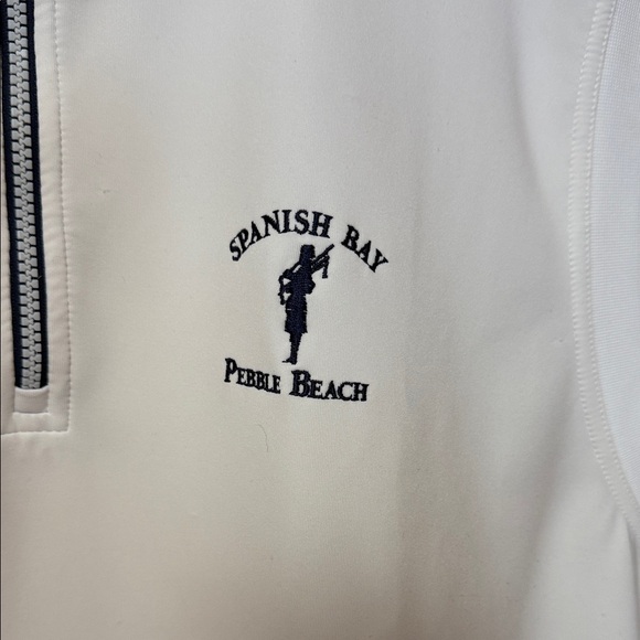Fairway & Greene White Vest with Navy Embroidery - Picture 1 of 4